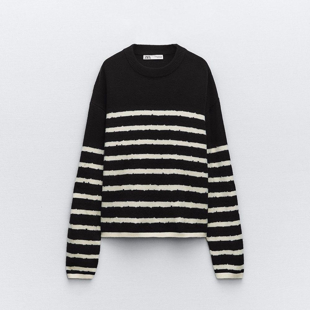 ZARA STRIPED KNIT SWEATER